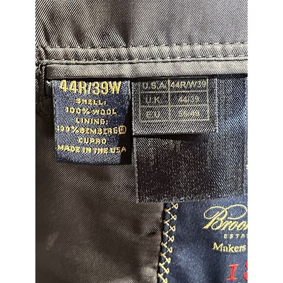 Brooks Brothers 1818 Madison 44R Dark Gray Pinstripe Blazer Sport Suit Jacket - Picture 15 of 16